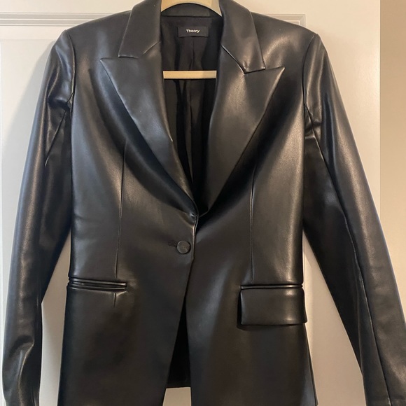 Theory Leather Blazer - Picture 1 of 6